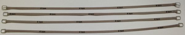 YCC334-6 - Set mit 4 Hebegurten 4 Tonnen von 26 cm Grau - 1