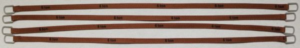 YCC336-4 - Set mit 4 Hebegurten 6 Tonnen von 20 cm Dunkelbraun - 1