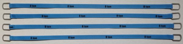 YCC337-5 - Set mit 4 Hebegurten 8 Tonnen von 26 cm Blau - 1
