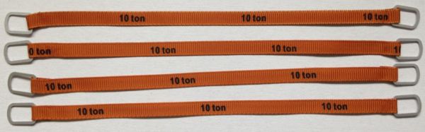 YCC338-3 - Set mit 4 Hebegurten 10 Tonnen von 18 cm 