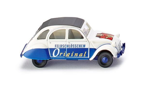 WIK080912 - CITROEN 2CV Weiß und Blau FELDSCHLOSSCHEN - 1