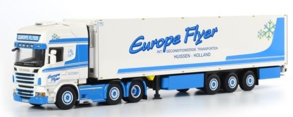 WSI02-1449 - SCANIA R Topline 3 Achsen mit Kühlauflieger EUROPA FLYER - 1