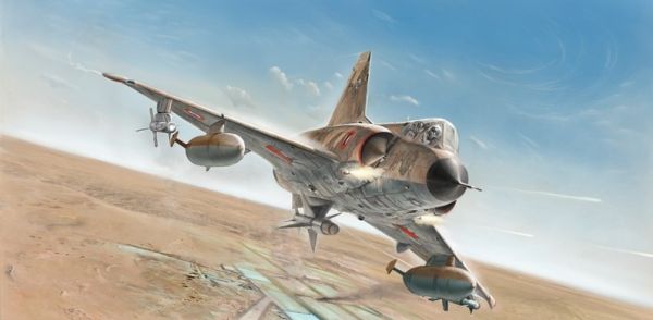 ITA2505 - Zusammenbaubarer Kampfjet Mirage IIIC mit Farbe - 1