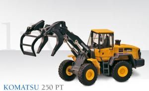 CON2440 - Lader KOMATSU WA 250 PT mit Stammzange, Schaufel und Gabeln - 1