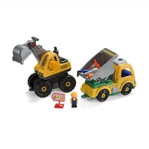 MOT13365 - Bagger- und LKW-Set mit Figur und Zubehör - 1