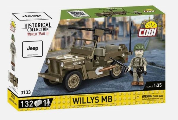 COB3133 - Jeep Willys MB Militärfahrzeug – 132 Teile - 1