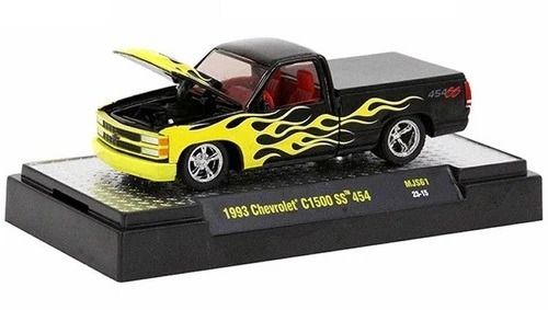 M2M-31500-MJS61 - Chevrolet C1500 SS 454, Baujahr 1993, schwarz-gelb, „The Heartbeat of America“ (Blisterverpackung) - 1