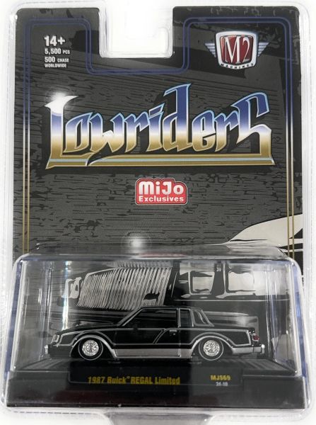 M2M-31500-MJS69 - BUICK Regal Limited 1987 schwarze LOWRIDER in Blisterverpackung - 1