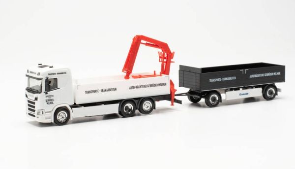 HER315999 - SCANIA CR 20 ND 6x4 Muldenkipper mit Ladekran und 2-Achs-Anhänger GEBRUDER MELMER - 1