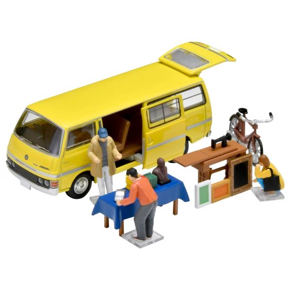 TOM325246 - Flohmarkt mit gelbem NISSAN Homy Van und Zubehör - 1