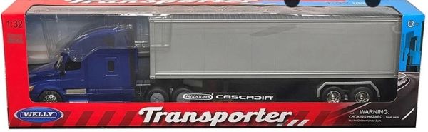 WEL32696BLEU - FREIGHTLINER Cascadia 6x4 (Blau) mit 2-Achs-Anhänger - 1