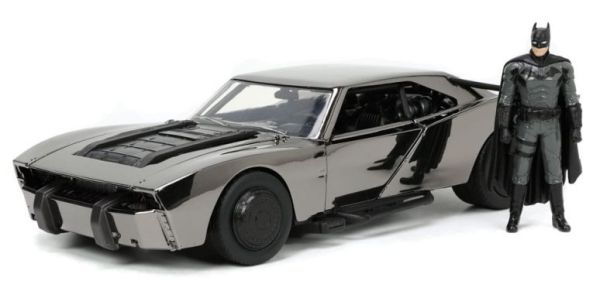 JAD33740 - Batmobil Schwarz Chrom 2022 mit Batman Figur - 1