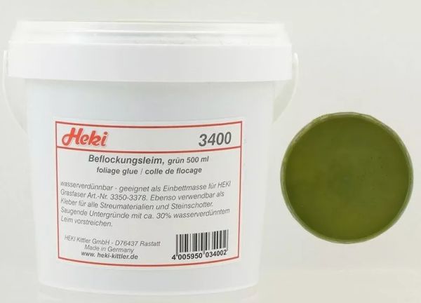 HEK3400 - Kleber für Beflockung grün – 500 ml - 1