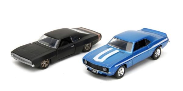 JAD34251 - Chevrolet Cmaro blau und Dodge Charger Wide Body schwarz FAST & FURIOUS - 1