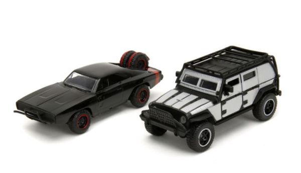 JAD34252 - JEEP Wrangler Grau und DODGE Charger Off-Road Schwarz FAST & FURIOUS - 1