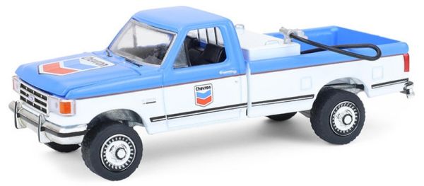 GREEN35300-D - FORD F-250 XL 1991 blau-weiß - CHEVRON aus der BLUE COLLAR Serie (in Blisterverpackung) - 1