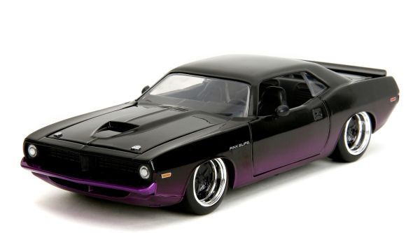 JAD35498 - PLYMOUTH Cuda 1973 schwarz und violett – PINK SLIPS - 1