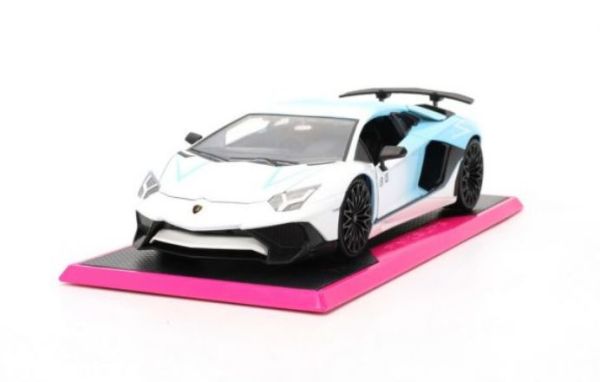 JAD35536 - LAMBORGHINI Aventador SV weiß und blau – PINK SLIPS - 1