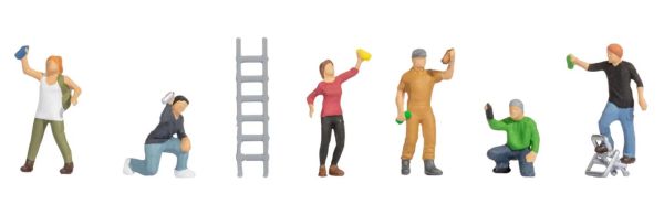 NOC36566 - Graffiti-Künstler mit Leiter - 1