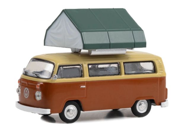 GREEN38050-B - 1978 Volkswagen Typ 2 in Braun und Beige aus der Serie „The Great Outdoors“ in Blisterverpackung - 1