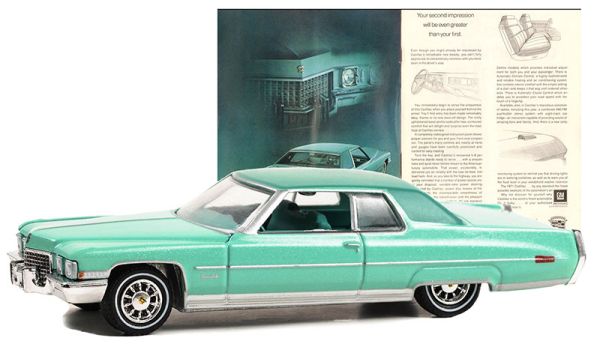 GREEN39130-D - CADILLAC Coupé Deville 1971 aus der Serie VINTAGE AD CARS in Blisterverpackung. - 1