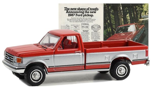 GREEN39130-F - FORD F-150 1987 rot und grau aus der Serie VINTAGE AD CARS in Blisterverpackung. - 1