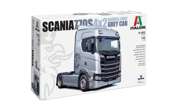 ITA3971 - SCANIA S770 4x2 Normaler Dach – Graue Kabine zum Zusammenbauen und Bemalen - 1
