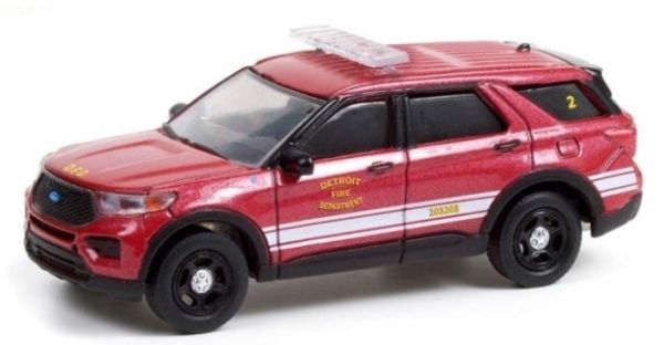 GREEN30257 - 2020 FORD Police Interceptor Detroit Fire Department Blisterpackung - 1