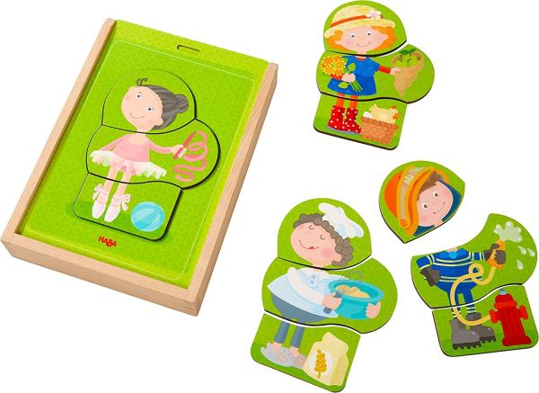 HAB304641 - Meli-Melo 24-teiliges Holzpuzzle - Berufe - 1