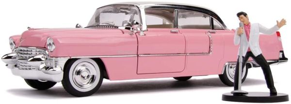 JAD31007 - CADILLAC Fleetwood 1955 Pink mit Elvis-Figur - 1