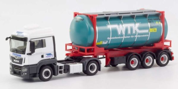 HER311021 - MAN TGS LX Euro 6c 4x2 3-Achsen-Containerträger + Tankcontainer - 1