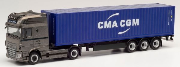 HER312042 - DAF XF SSC 4x2 HÖLZEL mit Containerträger und 40 Fuß CMA/CGM Container - 1