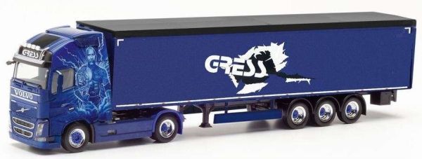 HER312219 - VOLVO FH Globttroter 4x2 mit Anhänger 3 Achsen GRESS Transport - 1