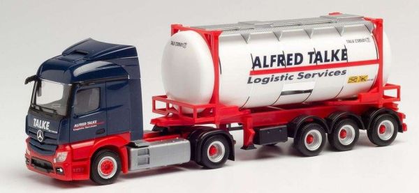 HER312868 - MERCEDES Actros S 4x2 mit Containerträger und Tankcontainer ALFRED TALKE - 1