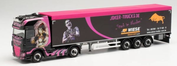 HER313674 - DAF XF SSC 4x2 Trucker Babe Tamara mit Schubbodenauflieger 3 Achsen JOKER TRUCKS - 1