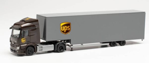 HER314244 - MERCEDES Actros S. 4x2 mit Anhänger Kastenwagen 2-Achser UPS - 1