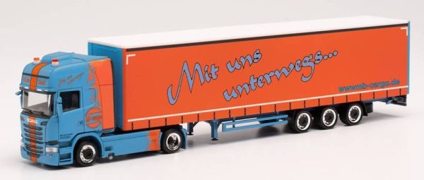 HER314800 - SCANIA R `13 4x2 mit Planenanhänger 3 Achsen MB Cargo - 1