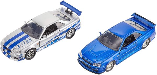 JAD31980 - Pack 2 NISSAN GTR R34 blau und grau Fast and Furious - 1
