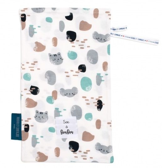 DC3766-1 - MY SAC A DOUDOU aus Baumwolle - Katz-und-Maus-Muster - 1