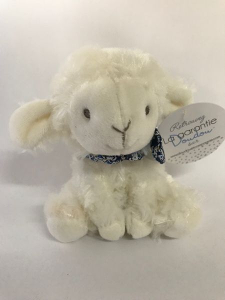DC3817-02 - Lamm Liebling Baby Schmusetuch Blau mit Blumen - 1