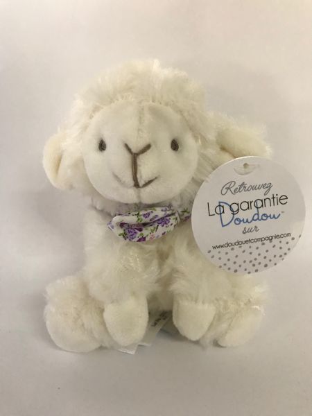 DC3817-03 - Lamm-Chouchou-Babytröster-lila Blumenschal - 1