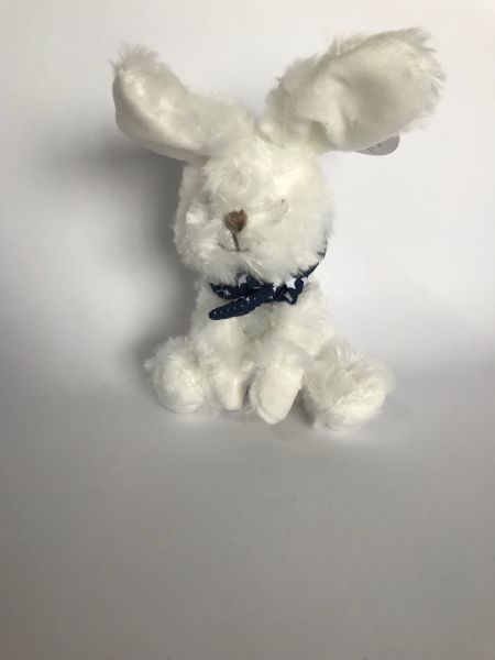DC3818-05 - Kuscheltier Hase mit Schal dunkelblau mit Sternen - 1