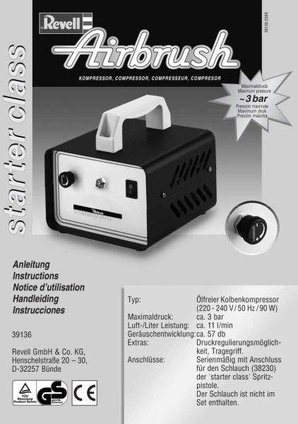 REV39136 - Airbrush Starterklasse Airbrush-Kompressor - 1