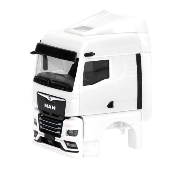 HER086349 - MAN TGX GM cab with deflectors and rear-view camera, white – 2 parts to assemble - 1