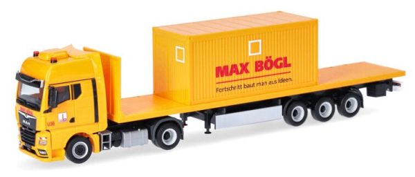 HER318556 - MAN TGX GX 4x2 mit 3-Achs-Pritsche und MAX-BOGL-Container - 1
