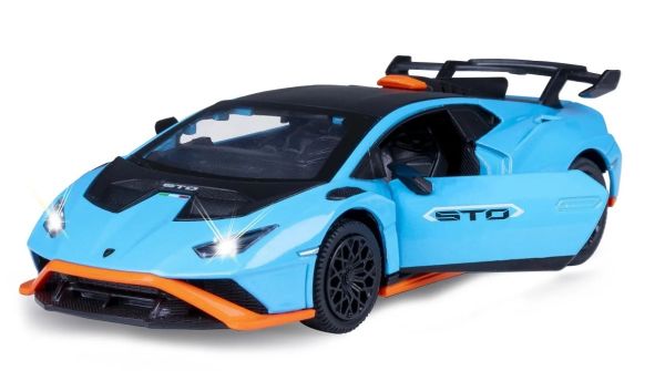 JAM402616 - LAMBORGHINI Huracan STO, blau mit Licht und Sound - 1