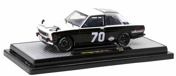 M2M-40300-114B - DATSUN 510 #70 1970 Schwarzweiß WILWOOD - 1