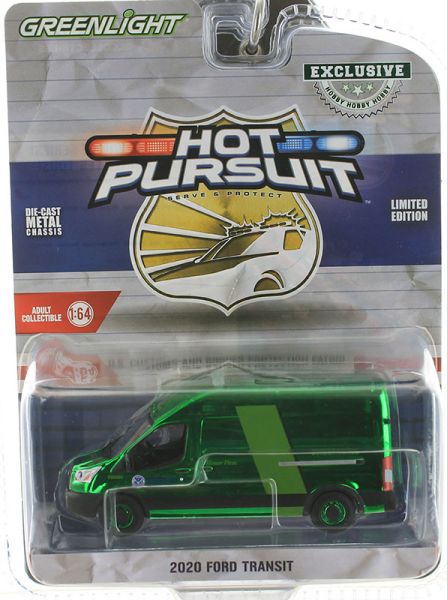 GREEN43035-EVERT - FORD Transit 2020 grün US-Zollbehörde aus der Serie HOT PURSUIT in Blisterverpackung - 1