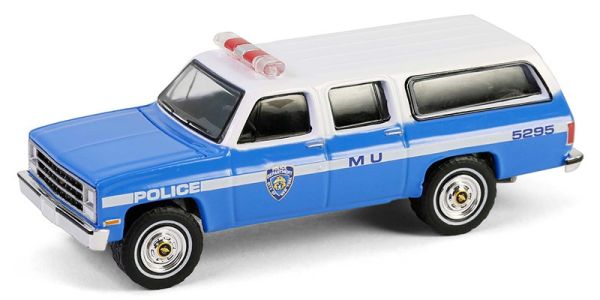 GREEN43040-D - CHEVROLET Suburban K2500 Scottsdale, Baujahr 1990, NYPD, aus der HOT PURSUIT-Serie, in Blisterverpackung - 1