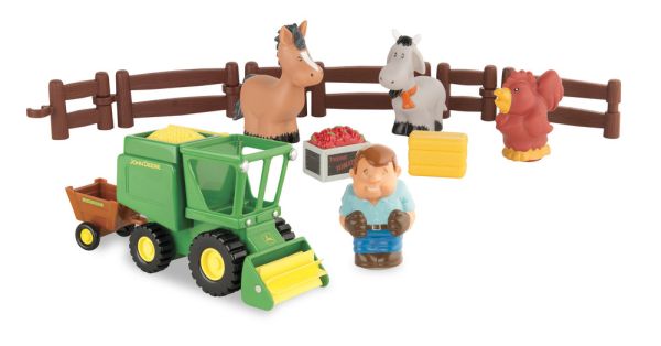 BRI43069 - Kiste mit JOHN DEERE Harvester und Zubehör - 1